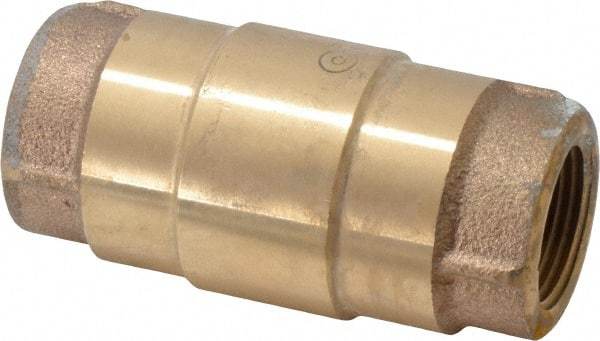 Strataflo - 3/4" Brass Check Valve - Inline, FNPT x FNPT, 400 WOG - Exact Tool & Supply