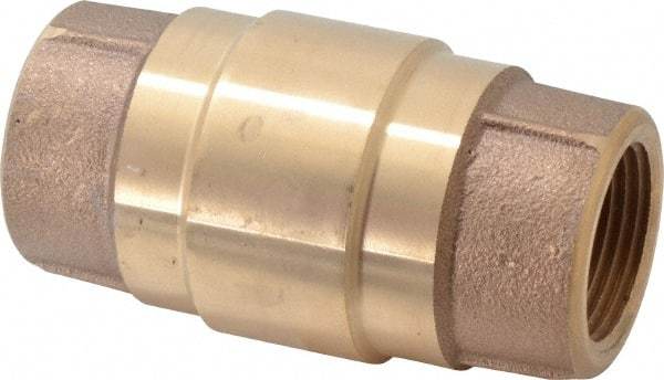 Strataflo - 1" Brass Check Valve - Inline, FNPT x FNPT, 400 WOG - Exact Tool & Supply
