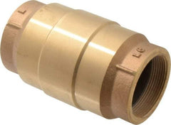 Strataflo - 2" Brass Check Valve - Inline, FNPT x FNPT, 400 WOG - Exact Tool & Supply