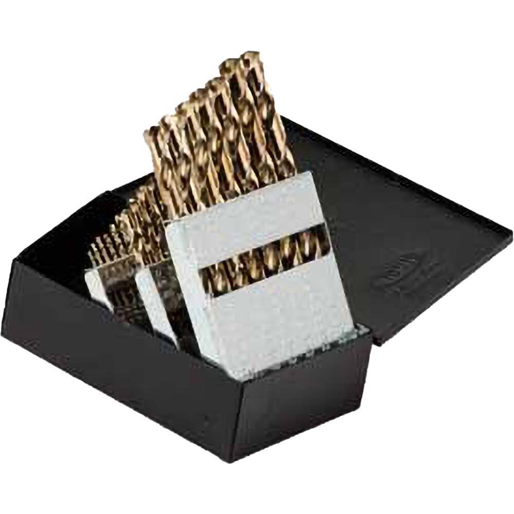 Titan USA - Drill Bit Sets; System of Measurement: Inch ; Drill Bit Material: Cobalt ; Drill Bit Set Type: Jobber Length Drill Bits ; Minimum Drill Bit Size (Decimal Inch): 0.0625 ; Minimum Drill Bit Size (Inch): 1/16 ; Maximum Drill Bit Size (Decimal In - Exact Tool & Supply