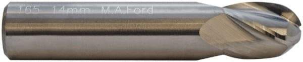M.A. Ford - 5/64", 5/32" LOC, 1/8" Shank Diam, 1-1/2" OAL, 4 Flute, Solid Carbide Square End Mill - Single End, Uncoated, 30° Helix, Centercutting, Right Hand Cut, Right Hand Flute, Series 165 - Exact Tool & Supply