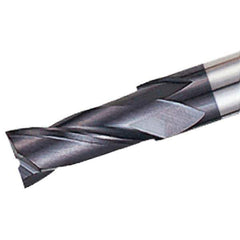 Iscar - 22mm, 38mm LOC, 20mm Shank Diam, 105mm OAL, 2 Flute, Solid Carbide Square End Mill - Single End, TiAlN Finish, Spiral Flute, 30° Helix, Right Hand Cut, Right Hand Flute - Exact Tool & Supply