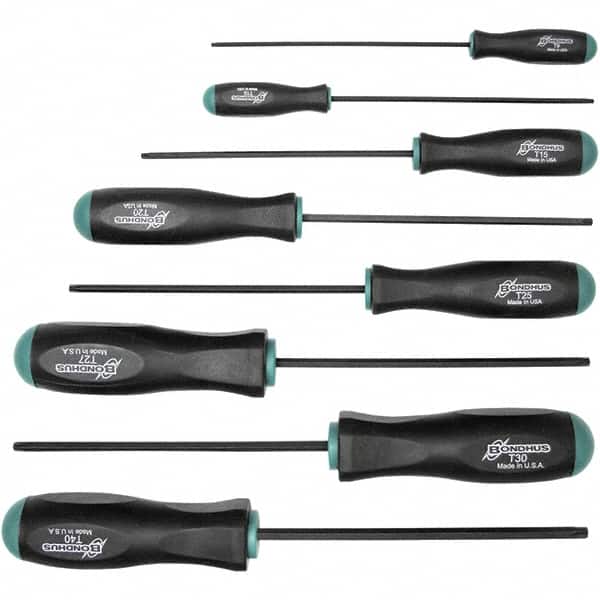 Bondhus - Screwdriver Sets Screwdriver Types Included: Torx Number of Pieces: 8 - Exact Tool & Supply