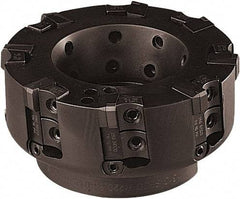 Seco - 4 Inserts, 63mm Cut Diam, 22mm Arbor Diam, 14mm Max Depth of Cut, Indexable Square-Shoulder Face Mill - 90° Lead Angle, 63mm High, TNGN 1604 Insert Compatibility - Exact Tool & Supply