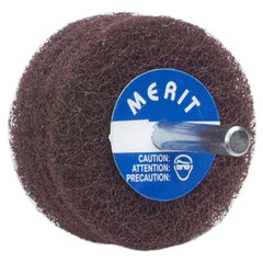 2″ × 1″ with 1/4″ Spindle Non-Woven Spindle - Mounted Disc Fine Grit Aluminum Oxide - Exact Tool & Supply