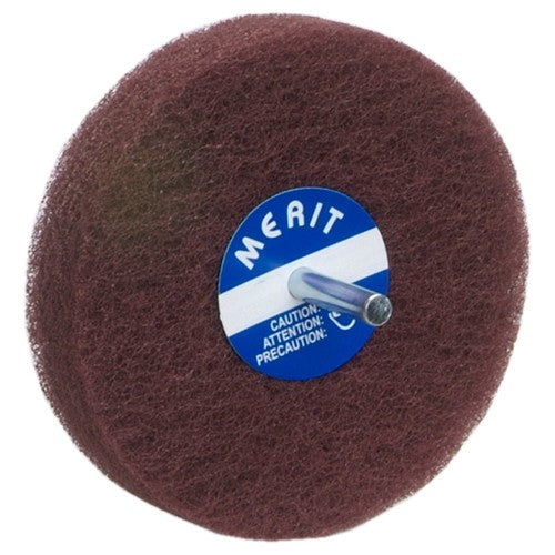 4″ × 1/2″ with 1/4″ Spindle Non-Woven Spindle - Mounted Disc Fine Grit Aluminum Oxide - Exact Tool & Supply