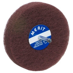 4″ × 1/2″ with 1/4″ Spindle Non-Woven Spindle - Mounted Disc Fine Grit Aluminum Oxide - Exact Tool & Supply