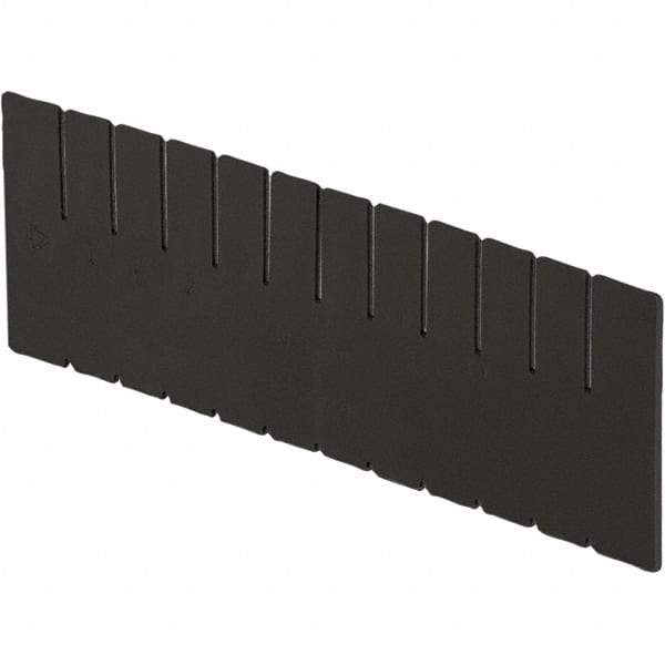 LEWISBins+ - 11-1/4" High, Black Bin Divider - Use with DC3120, Long Side Measures 11.3" Tall - Exact Tool & Supply