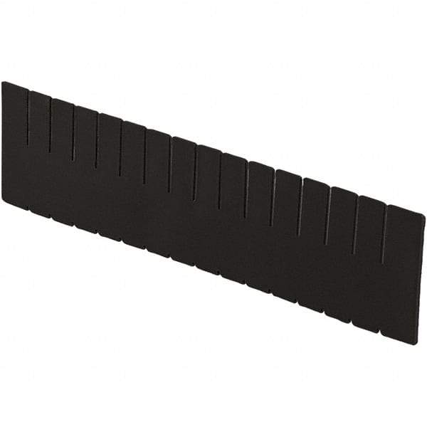 LEWISBins+ - 20-1/4" High, Black Bin Divider - Use with DC3120, Long Side Measures 11.3" Tall - Exact Tool & Supply