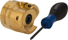 Seco - 2" Cut Diam, 0.295" Max Depth, 3/4" Arbor Hole, 3 Inserts, XPKX12 Insert Style, Indexable Copy Face Mill - R220.97-12 Cutter Style, 30,000 Max RPM, 1.77" High, Through Coolant, Series R220 - Exact Tool & Supply