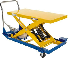 Vestil - 1,500 Lb Capacity Manual Scissor Lift - 9" to 42-1/2" Lift Height, 48" Platform Length x 24" Platform Width - Exact Tool & Supply