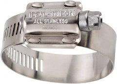 IDEAL TRIDON - SAE Size 175, 1 to 1-3/4" Diam, Stainless Steel High Torque Worm Drive Clamp - 5/8" Wide, Material Grade 304, Series 60 - Exact Tool & Supply