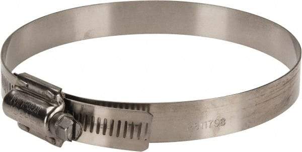 IDEAL TRIDON - SAE Size 512, 4-1/4 to 5-1/8" Diam, Stainless Steel High Torque Worm Drive Clamp - 5/8" Wide, Material Grade 304, Series 60 - Exact Tool & Supply
