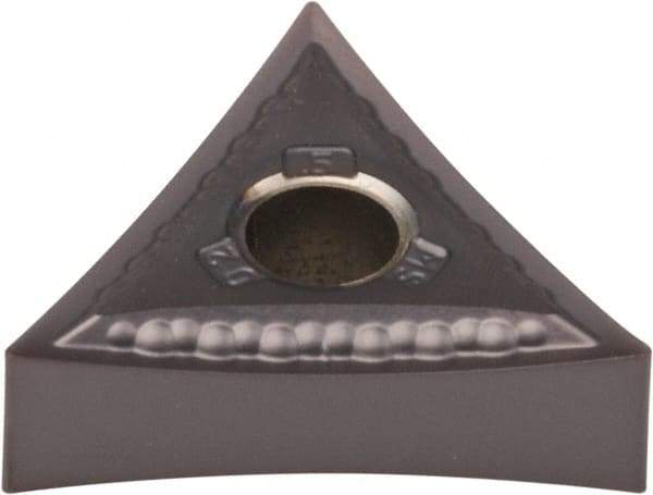 Kennametal - TNMG330.5 MS Grade KCU25 Carbide Turning Insert - AlTiN Finish, 60° Triangle, 3/8" Inscr Circle, 3/16" Thick, 0.008" Corner Radius - Exact Tool & Supply