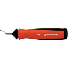 Rothenberger - Bi-Directional Hand Deburring Curved Tool - High Speed Steel Blade, 5" Blade Length, Hole Chamfering - Exact Tool & Supply