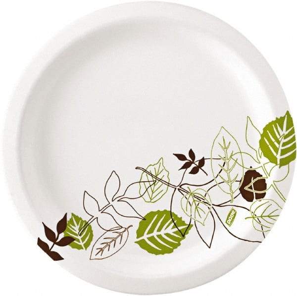 Dixie - Pathways Soak-Proof Shield Paper Plates, 8-1/2" - Green, Burgundy - Exact Tool & Supply