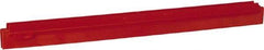 Vikan - 20" Rubber Blade Squeegee Refill - Double Edge, Red, Plastic Holder - Exact Tool & Supply