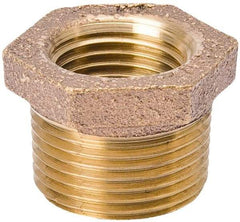 Value Collection - Class 125, 1 x 3/4" Internal Pipe, Red Brass Hex Bushing - MPT - Exact Tool & Supply