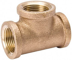 Value Collection - Class 125, 3/4" Internal Pipe, Red Brass Tee - MPT - Exact Tool & Supply