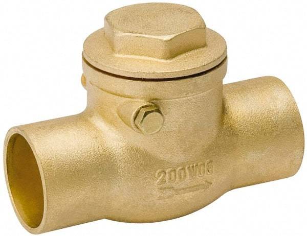 Value Collection - 3/4" Brass Check Valve - Check Swing, C x C, 200 WOG - Exact Tool & Supply