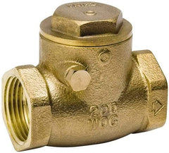 Value Collection - 3/4" Brass Check Valve - Check Swing, IPS, 200 WOG - Exact Tool & Supply