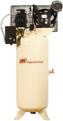 Ingersoll-Rand - 5 hp, 60 Gal Stationary Electric Vertical Air Compressor - Three Phase, 175 Max psi, 14 CFM, 460 Volt - Exact Tool & Supply