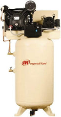 Ingersoll-Rand - 7.5 hp, 80 Gal Stationary Electric Vertical Air Compressor - Three Phase, 175 Max psi, 24 CFM, 460 Volt - Exact Tool & Supply