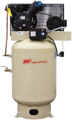 Ingersoll-Rand - 10 hp, 120 Gal Stationary Electric Vertical Air Compressor - Three Phase, 175 Max psi, 35 CFM, 460 Volt - Exact Tool & Supply