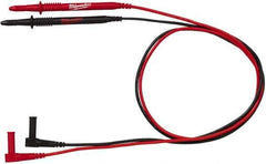 Milwaukee Tool - Black/Red Electrical Test Equipment Leads Set - Use with 2205-20, 2206-20, 2207-20, 2216-20, 2217-20, 2235-20, 2236-20, 2237-20, 2238-21 & 2239-21 Milwaukee Meters - Exact Tool & Supply