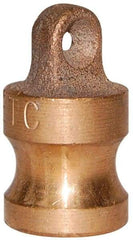 EVER-TITE Coupling Products - 4" Brass Cam & Groove Suction & Discharge Hose Dust Plug For Use with Couplers - Part DP, 100 Max psi - Exact Tool & Supply