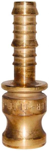 EVER-TITE Coupling Products - 3" Brass Cam & Groove Suction & Discharge Hose Male Adapter Hose Shank - Part E, 250 Max psi - Exact Tool & Supply