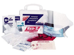 Medique - 13 Piece, Body Fluid Clean-Up First Aid Kit - 6-1/4" Wide x 3" Deep x 6" High, Cardboard - Exact Tool & Supply