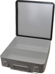 Medique - 9-1/2 Inch Wide x 2-1/2 Inch Deep x 9-1/2 Inch High, Fixed Empty Unitized Kit - Metal, Horizontal, 1 Shelf, White - Exact Tool & Supply