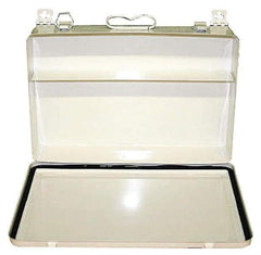 Medique - 14 Inch Wide x 3 Inch Deep x 9-1/2 Inch High, Fixed Multipurpose, Empty Auto and Travel Kit - Metal, 1 Shelf, White - Exact Tool & Supply