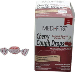 Medique - Cherry Flavor Medi-First Cough Drops Lozenges - Sore Throat Relief - Exact Tool & Supply