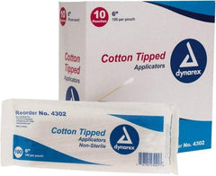 Medique - Single Ended Cotton Tip Applicator - 6 Inches Long - Exact Tool & Supply