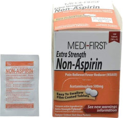 Medique - Medi-First Extra-Strength Non-Aspirin Tablets - Headache & Pain Relief - Exact Tool & Supply
