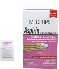 Medique - Medi-First Aspirin Tablets - Headache & Pain Relief - Exact Tool & Supply