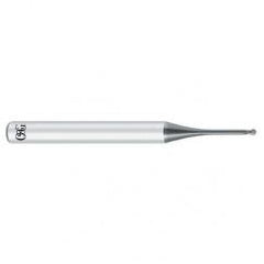 2mm Dia. - 50mm OAL - Solid Carbide - Rib Processing Ball Nose HP End Mill-2 FL - Exact Tool & Supply