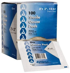 Medique - 3" Long x 3" Wide, General Purpose Pad - Gauze Bandage - Exact Tool & Supply