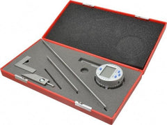 SPI - (1) 360, (2) 180 and (4) 90° Measuring Range, Digital Protractor - 30.00 Resolution per sec, Accuracy Up to 5 per min, 1.5V Battery Included - Exact Tool & Supply