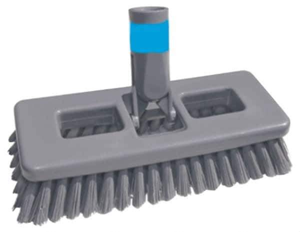 Unger - 1" Bristle Length, Polypropylene Scrub Brush - 8" Long x 3" Wide Head, 8-1/2" OAL, Plastic Block - Exact Tool & Supply