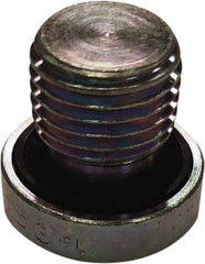 Parker - 1/8 Male Thread, Steel Industrial Pipe Hollow Hex Plug - MBSPP, 5,800 psi - Exact Tool & Supply