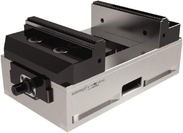 Schunk - 160mm Jaw Width, 280mm Max Jaw Opening, 50mm Throat Depth, Manual Precision Self Centering Vise - Exact Tool & Supply