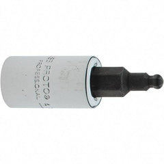 Proto - 1/4" Drive, 1/8" Hex Bit Socket - 1-1/2" OAL, 1.047" Bit Length, Ball End - Exact Tool & Supply