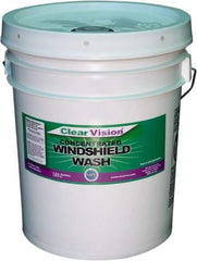 Clear Vision - Water-Based Solution Windshield Washer Fluid - 5 Gal Pail - Exact Tool & Supply