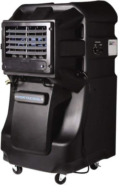 PortaCool - 30 Gal Capacity, 0.5 hp, 3,600 CFM Evaporative Cooler - 8 Amp Rating, 110/115 Volts, Infinitely Variable Speed - Exact Tool & Supply