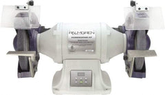 Palmgren - 10" Wheel Diam x 1" Wheel Width, 1-1/2 hp Grinder - 1" Arbor Hole Diam, 1 Phase, 2,400 Max RPM, 115/240 Volts - Exact Tool & Supply
