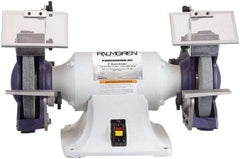 Palmgren - 8" Wheel Diam x 1" Wheel Width, 1 hp Grinder - 5/8" Arbor Hole Diam, 1 Phase, 3,450 Max RPM, 115/230 Volts - Exact Tool & Supply