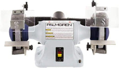 Palmgren - 6" Wheel Diam x 3/4" Wheel Width, 1/3 hp Grinder - 1/2" Arbor Hole Diam, 1 Phase, 3,450 Max RPM, 115/230 Volts - Exact Tool & Supply